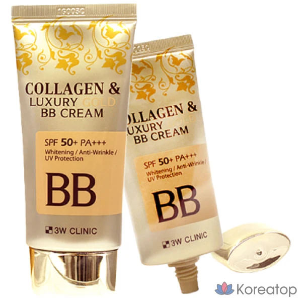 BB-крем 3W Clinic Collagen &amp; Luxury Gold SPF50+ PA+++, 50 мл, 1 шт.