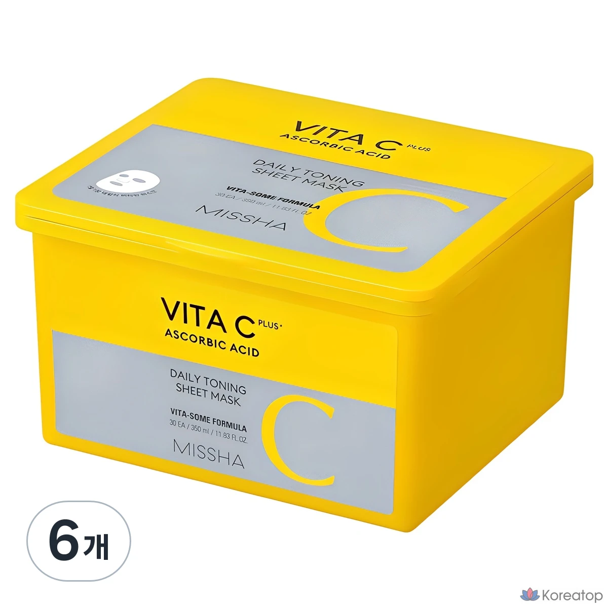 Тканевая маска для лица Missha Vita C Plus Daily Toning Sheet Mask, 180 шт.
