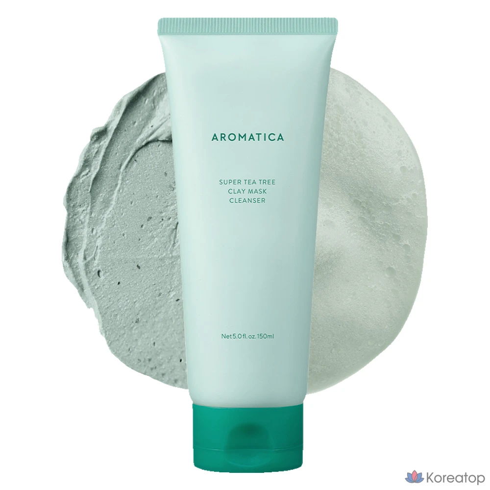 Очищающая маска для лица Aromatica Super Tea Tree Clay Mask Cleanser, 150 мл, 1 шт.