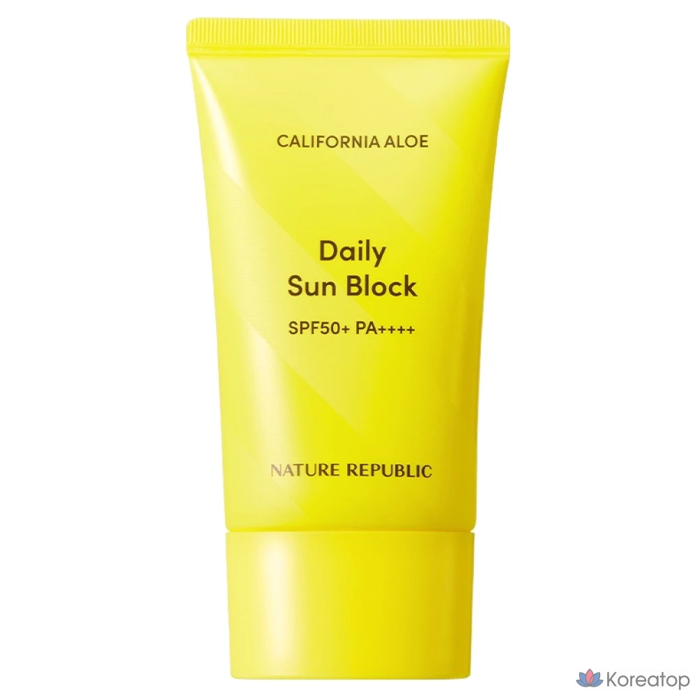 Солнцезащитный крем Nature Republic California Aloe Daily Sunblock SPF50+ PA++++, 57 мл, 1 шт.