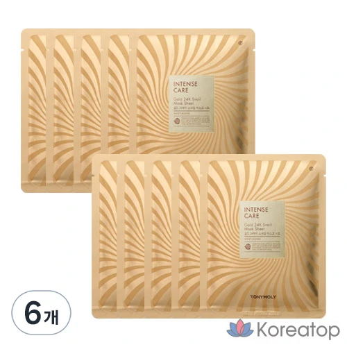 Маски для лица Tony Moly Intense Care Gold 24K Snail Mask Sheets, 6 штук, 10 штук