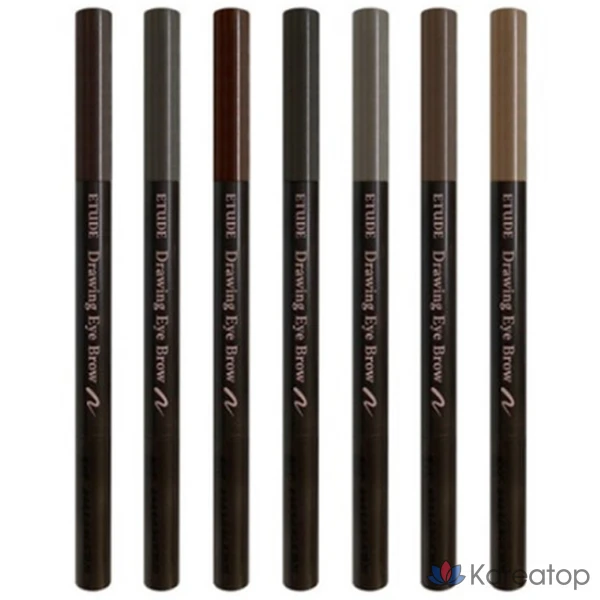 Краска для бровей Etude House Drawing Eyebrow 0,25 г (№ 1-07), № 04 темно-серый, 1 шт.