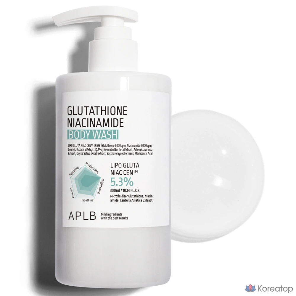 Гель для душа APLB Glutathione Niacinamide Body Wash, 300 мл, 1 шт.