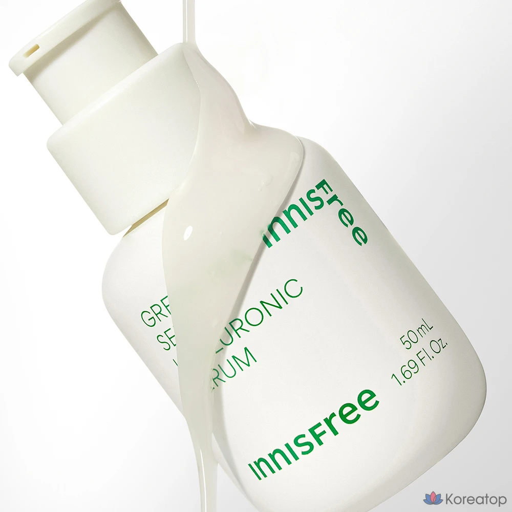 Сыворотка для лица Innisfree с гиалуроновой кислотой и экстрактом зеленого чая, 50 мл, 1 шт.