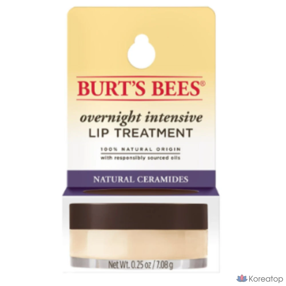 Бальзам для губ Burt's Bees, интенсивное средство для ночного применения, 7,08 г, 1 шт.