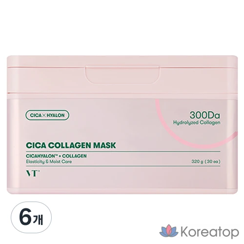 VT Cosmetics Cica Collagen Mask, 30 штук, 6 упаковок