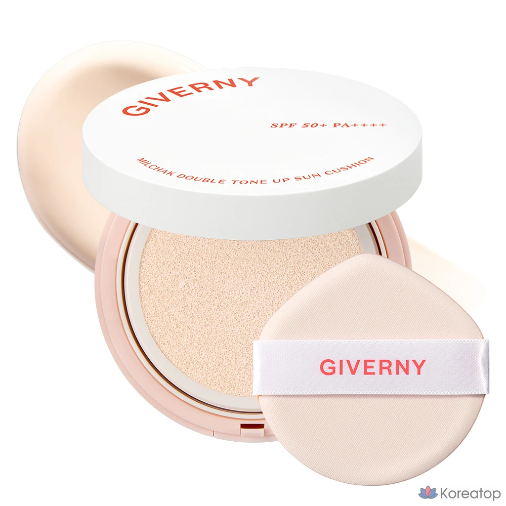 Солнцезащитный крем-кушон Giverny Double Tone-Up Clear Sun Cushion Ivory SPF50+ PA++++, 1 шт., 25 г