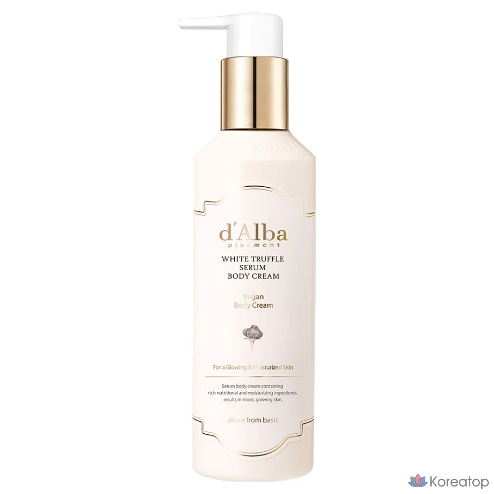 Сыворотка для тела D'alba с белым трюфелем, цитрусово-цветочный аромат, 270 мл, 1 шт.