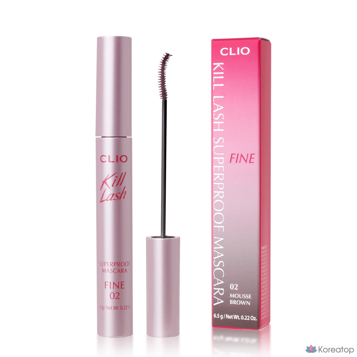 Тушь для ресниц Clio Kill Lash Superproof Mascara Fine, Fine 02 Mousse Brown, 1 шт.