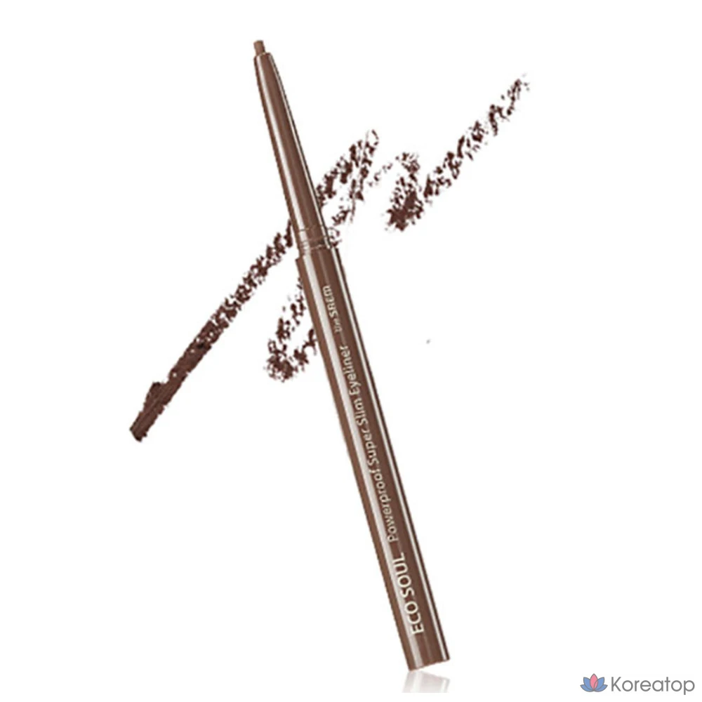 Подводка для глаз The Saem Eco Soul Powerproof Ultra Slim Eyeliner, 0.1g, цвет Teddy Brown, 1 шт.