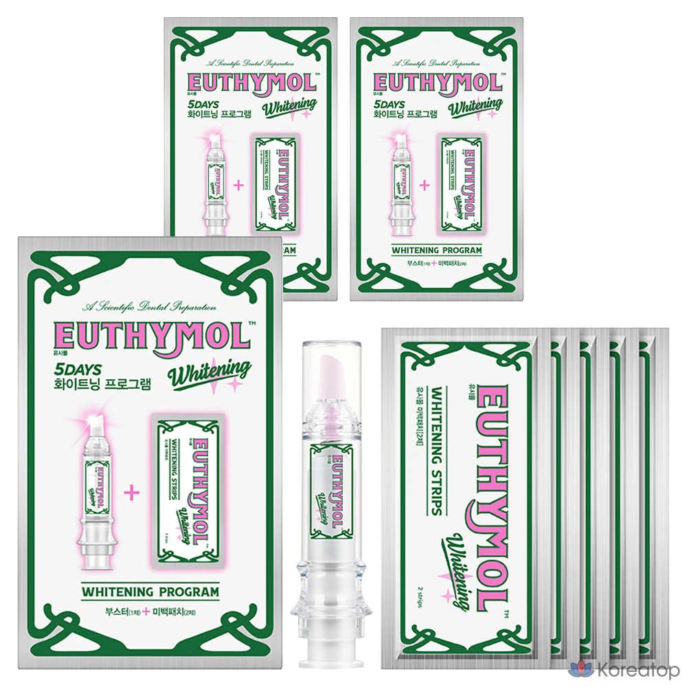 Набор для отбеливания зубов Euthymol Whitening Program (Booster + Patch 5 p), 3 шт.