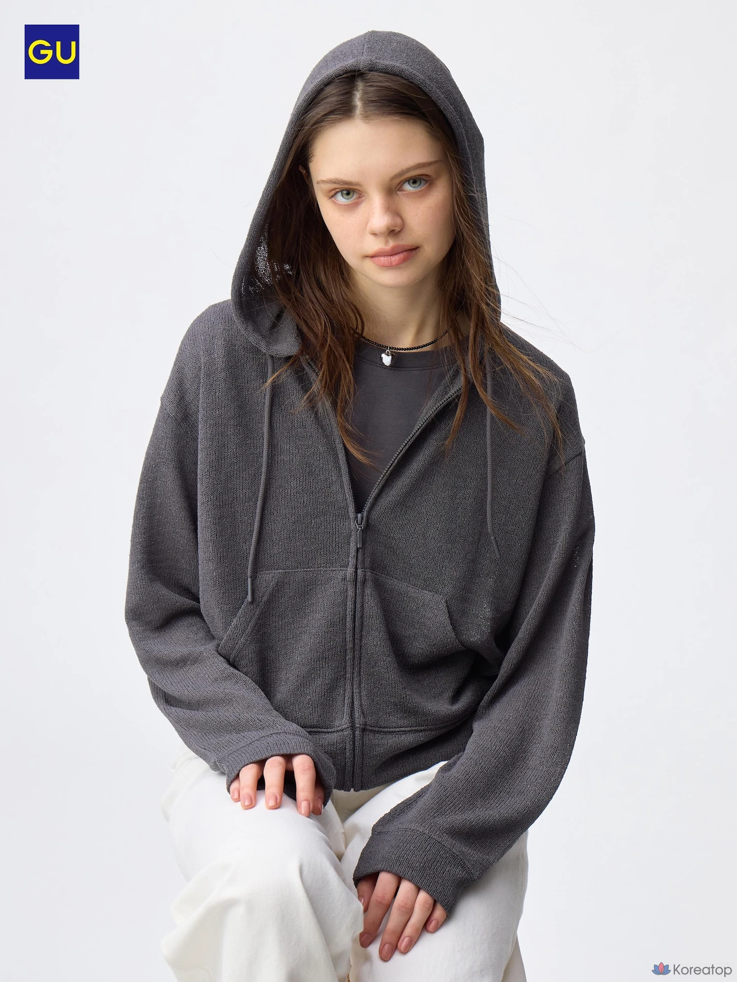 Худи на молнии Uniqlo Loop Yarn Full-Zip Hoodie