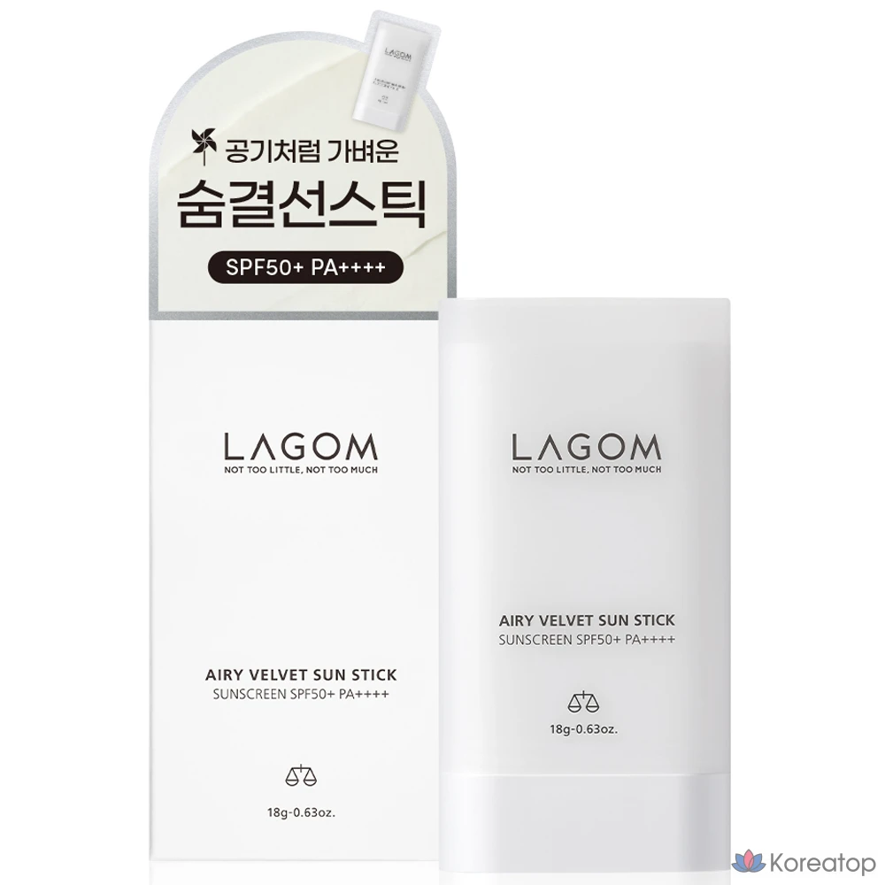 Солнцезащитный стик Lagom Airy Velvet SPF50+ PA++++, 18 г, 1 шт.