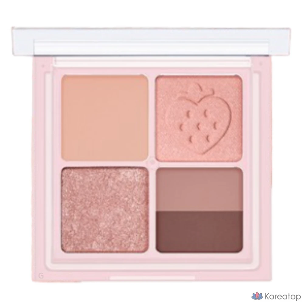 Палетка теней Peripera Ink Pocket Shadow Palette, 08 Strawberry in Mute (Autumn Mute), 1 шт.