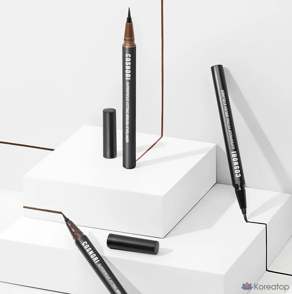 Подводка для глаз Cosnori Superproof Fitting Brush Eyeliner 0.6 г, 02 Black Brown, 1 шт., фото 7