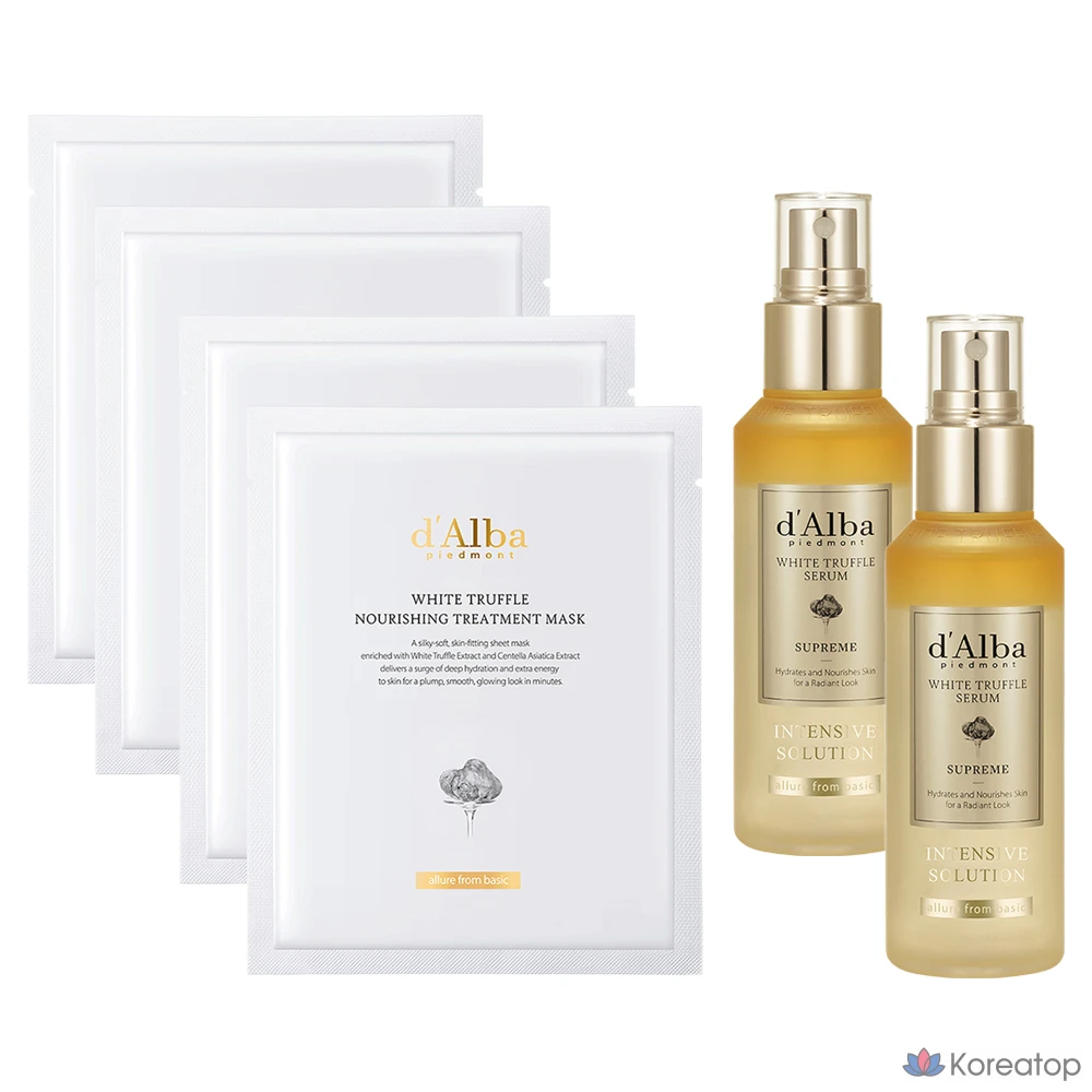 Интенсивная сыворотка D'alba White Truffle Supreme 100 мл + Питательная маска 2 шт.