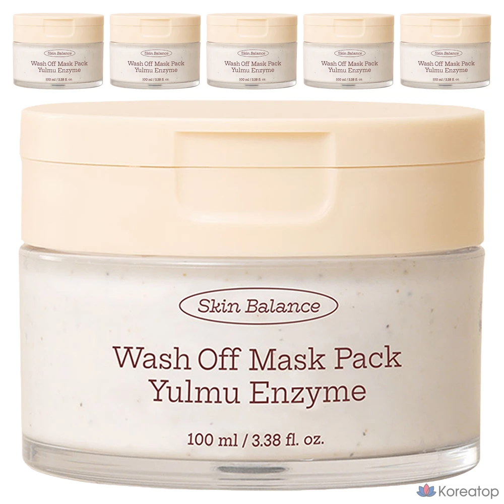 Набор из 6 смываемых энзимных масок для лица Ariel Skin Balance Yulmu, 100 мл.