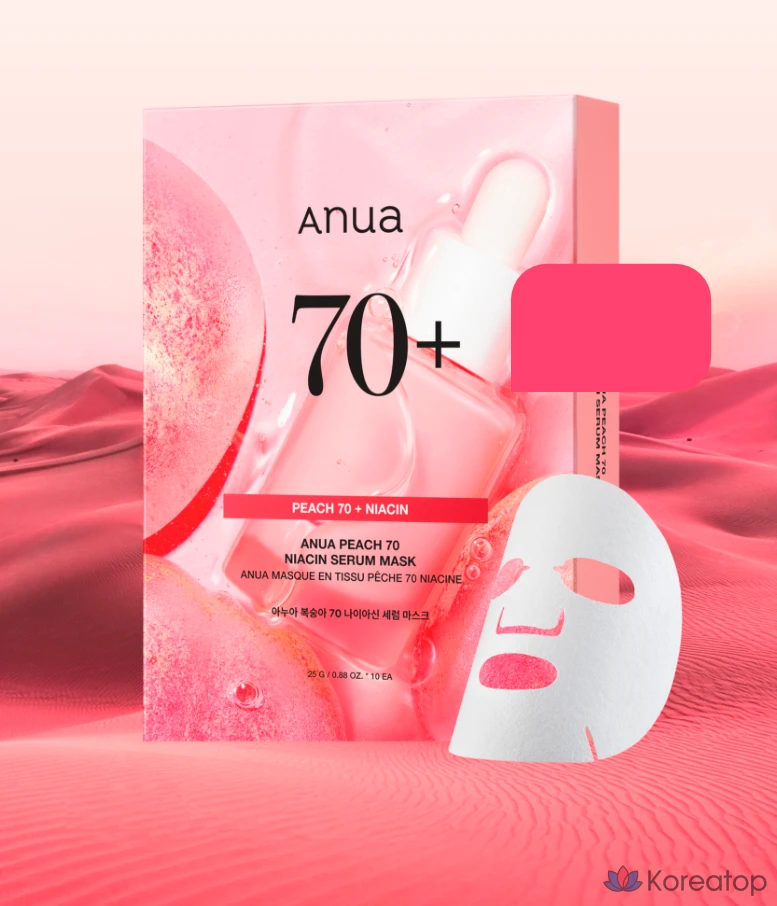 Сыворотка-маска Anua Peach 70 с ниацином, 25 г, 10 штук, 1 упаковка, фото 3
