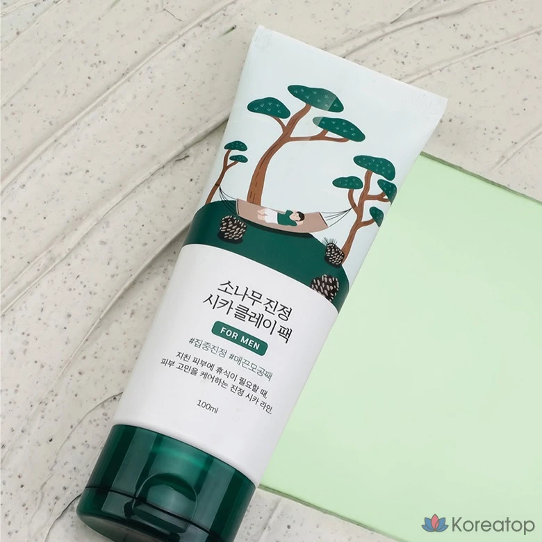 Глиняная маска Round Lab Pine Calming Cica Clay Pack, 100 мл, 1 упаковка.