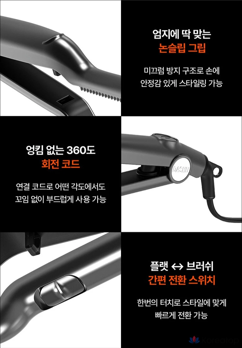 Плойка для завивки волос DASHU Daily Easy Slim Styler, черная, DS-J100, фото 10