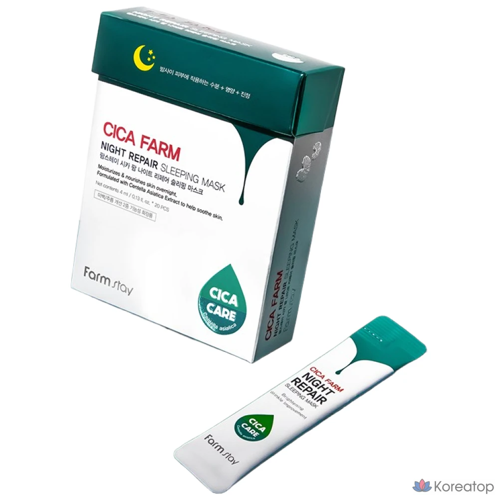 Маска для сна FarmStay Cica Palm Night Repair, 4 шт.