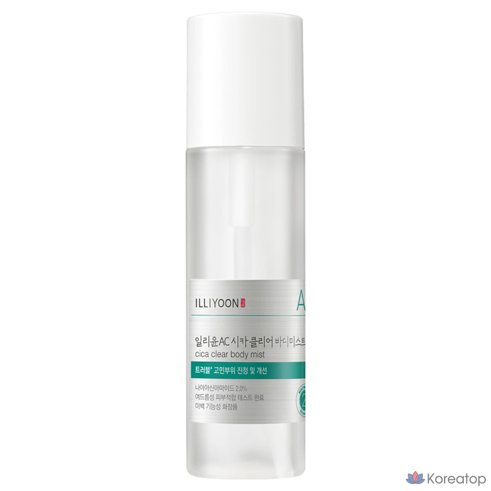 Illiyoon AC Cica Clear Body Mist, аромат зеленой мяты, 200 мл, 1 шт.