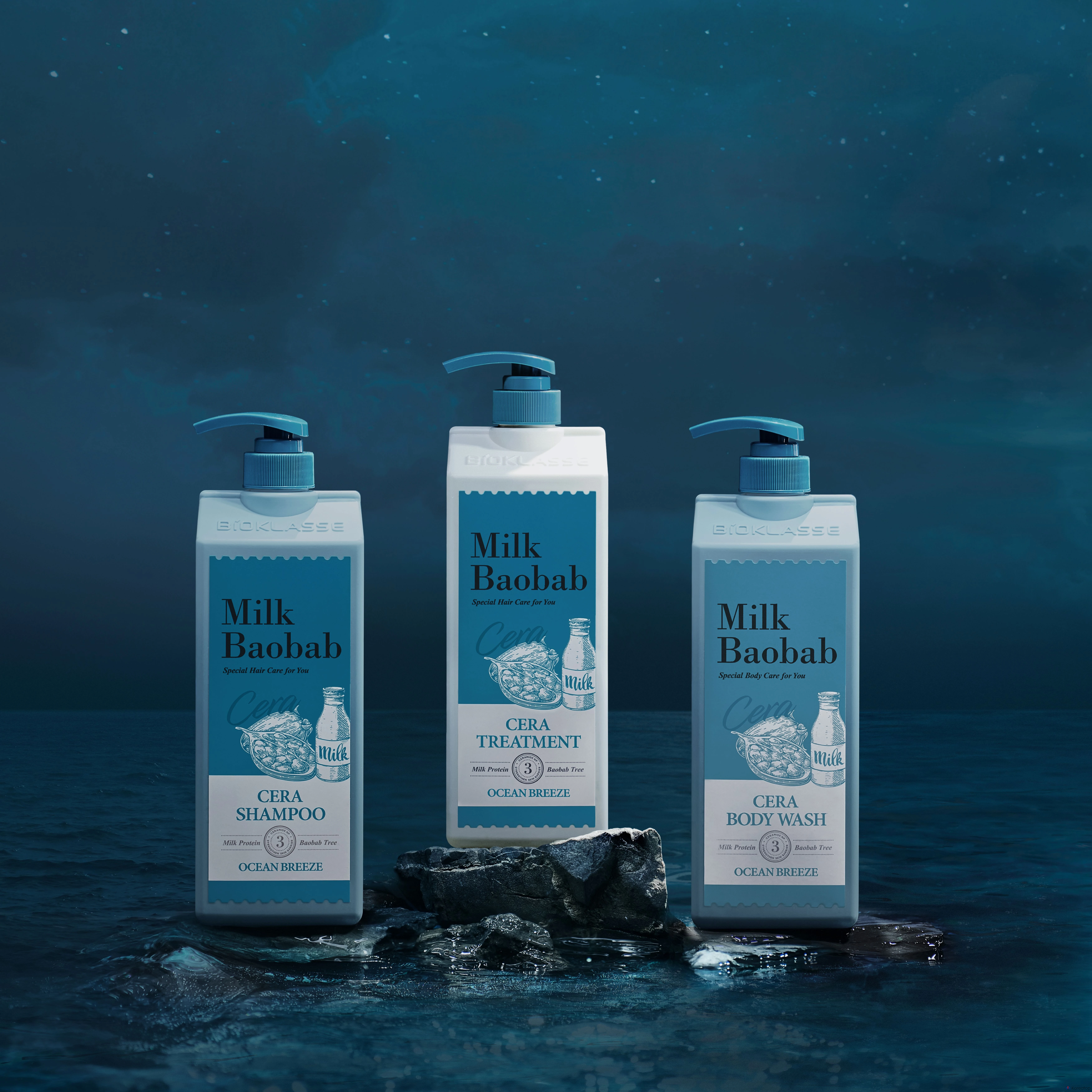 Гель для душа Milk Baobab Sera Ocean Breeze, 1,2 л, 1 шт.