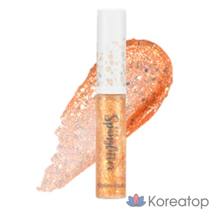 Тени для век Holika Holika Eye Spangle Glitter Shadow, 3 оттенка мандаринового цвета, 1 шт.