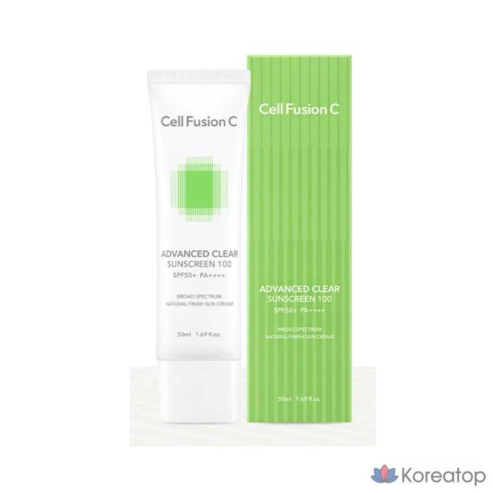 Солнцезащитный крем Cellfusion C Advanced Clear Sunscreen 100 SPF 50+ PA++++, 50 мл, 1 шт., фото 2