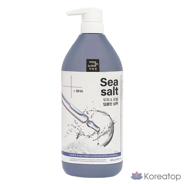 Шампунь-бустер для глубокого очищения волос и кожи головы Mise en Scene с морской солью, 800 г, 1 шт.
