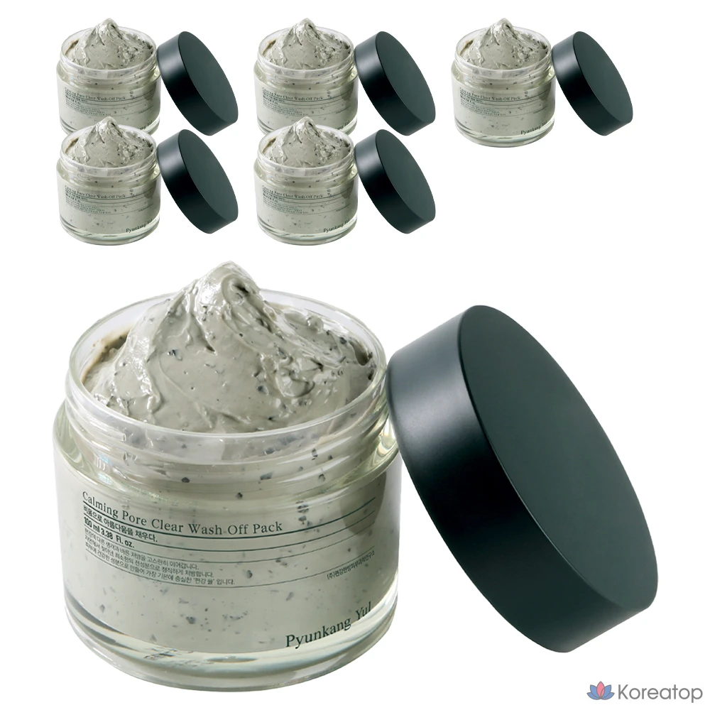Успокаивающая очищающая маска для пор Pyungangyul, 100 г, 1 упаковка, 6 штук