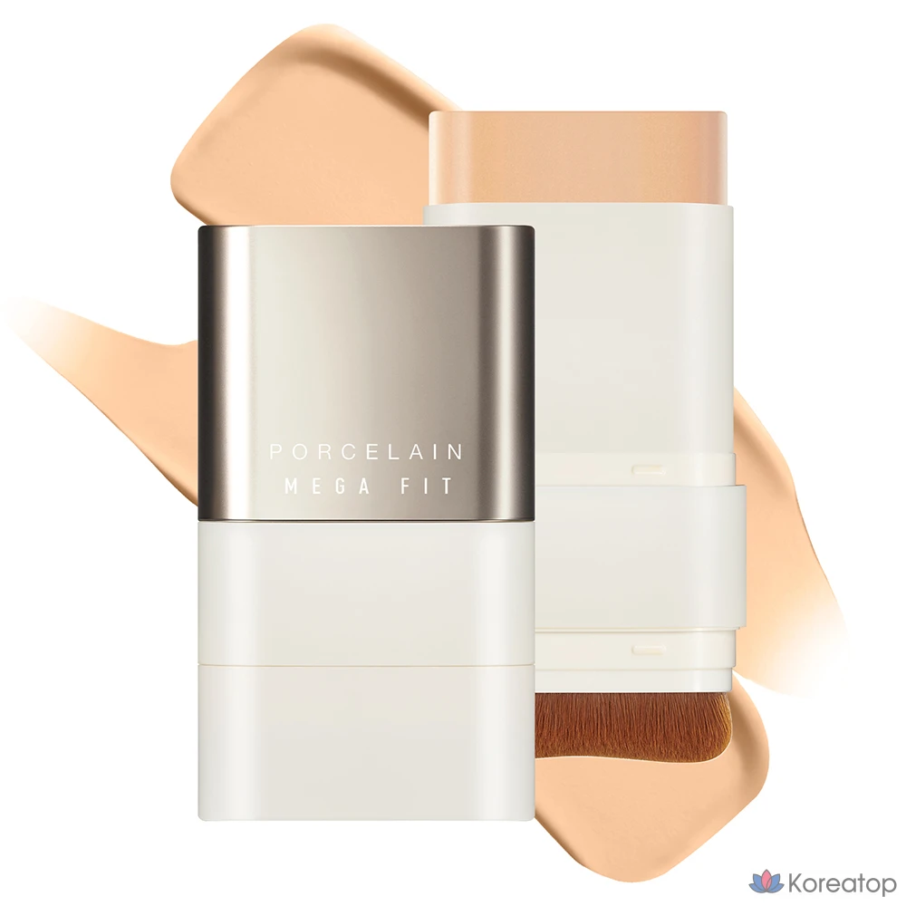 Тональный крем-стик CHOSUNGAH Mega Fit Stick Foundation Master Porcelain SPF50+ PA++++ 16 г, 1 шт., 02W, медово-бежевый.