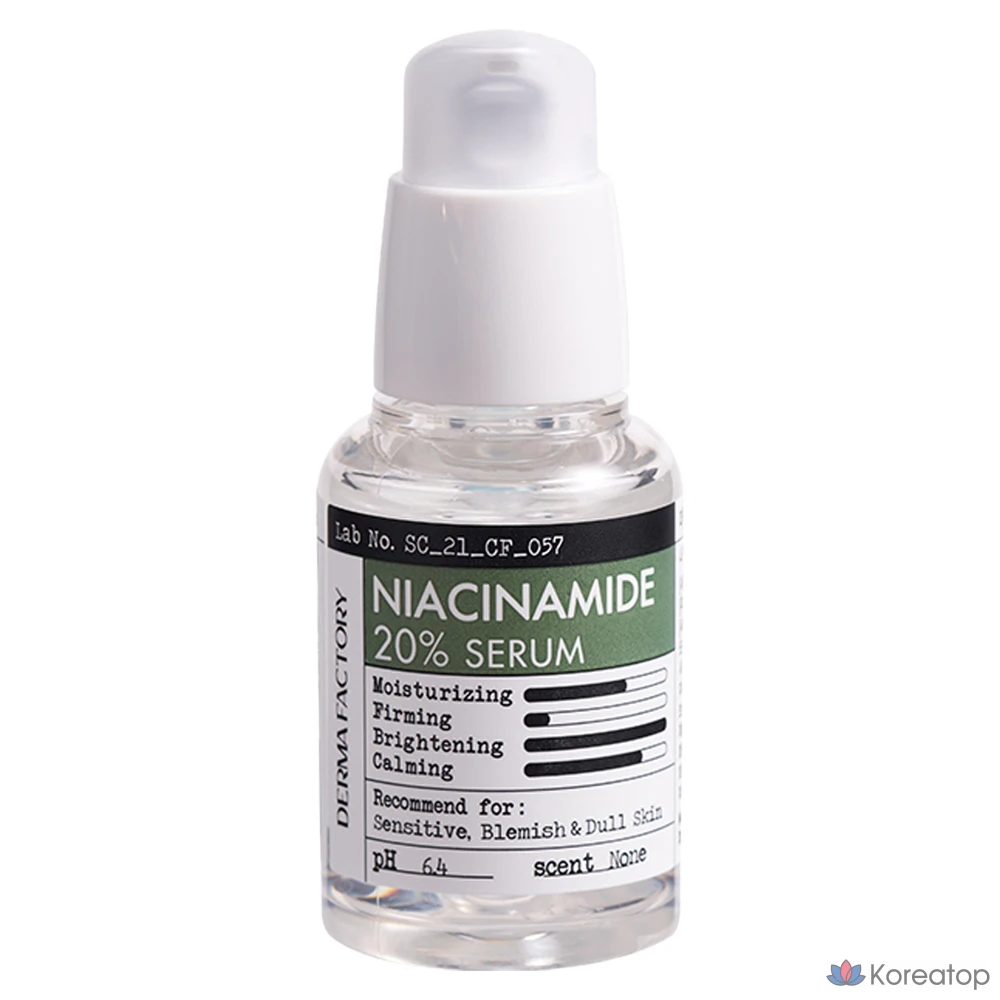 Сыворотка Derma Factory с ниацинамидом 20%, 30 мл, 1 шт.