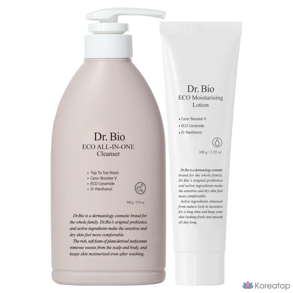 Набор Dr. Bio «Универсальное очищающее средство для младенцев» 500 г + лосьон 100 г, 1 комплект.