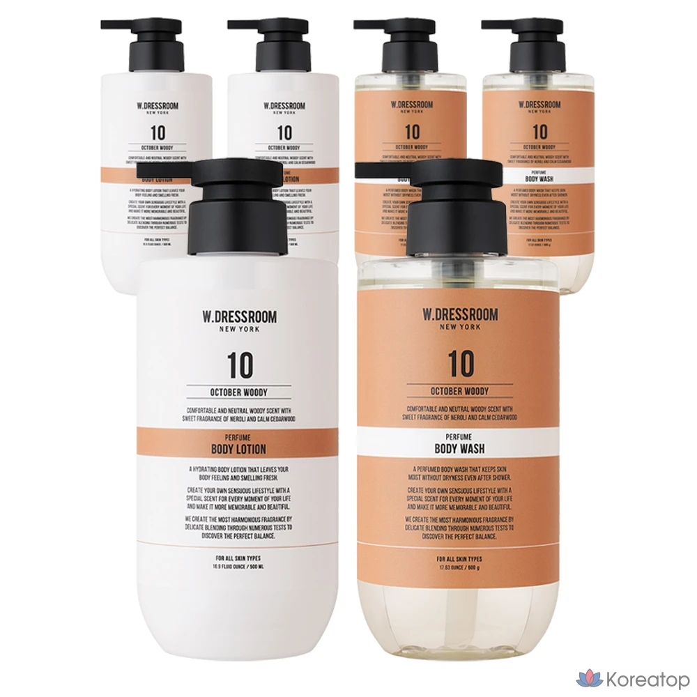 W.Dressroom Парфюмированный гель для душа + лосьон для тела Woody, 3 набора