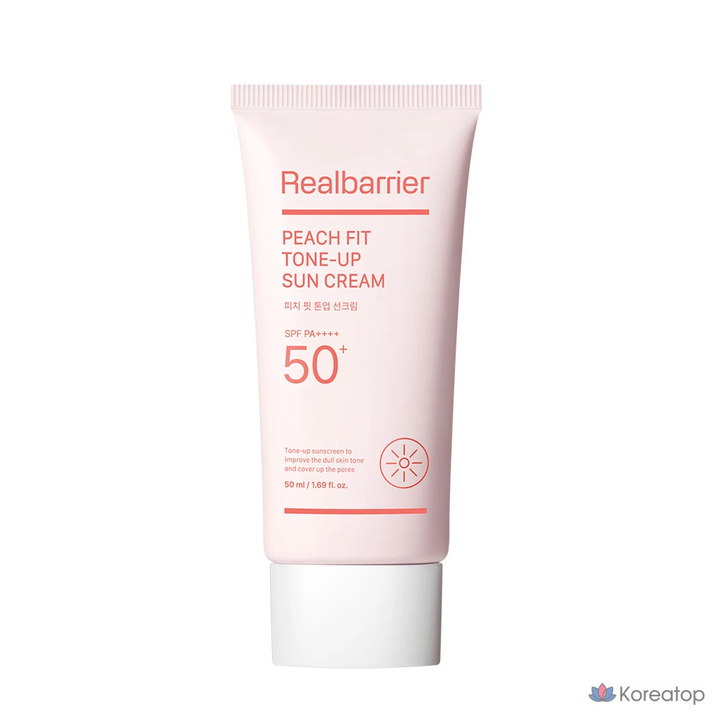 Солнцезащитный крем Real Barrier Peach Fit Tone-Up SPF50+ PA++++, 50 мл, 1 шт.