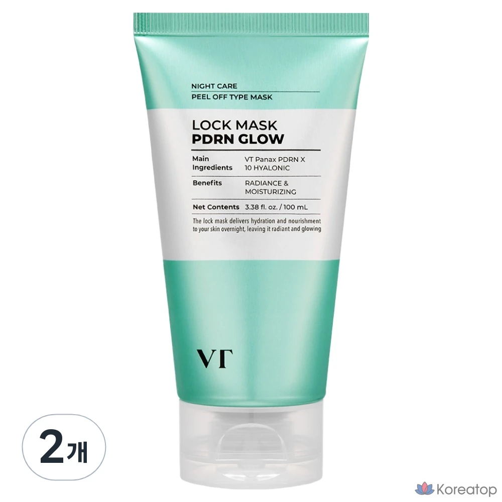 VT Cosmetic PDRN Glow Lock Mask Pack, 100ml, 2 шт., 1 упаковка