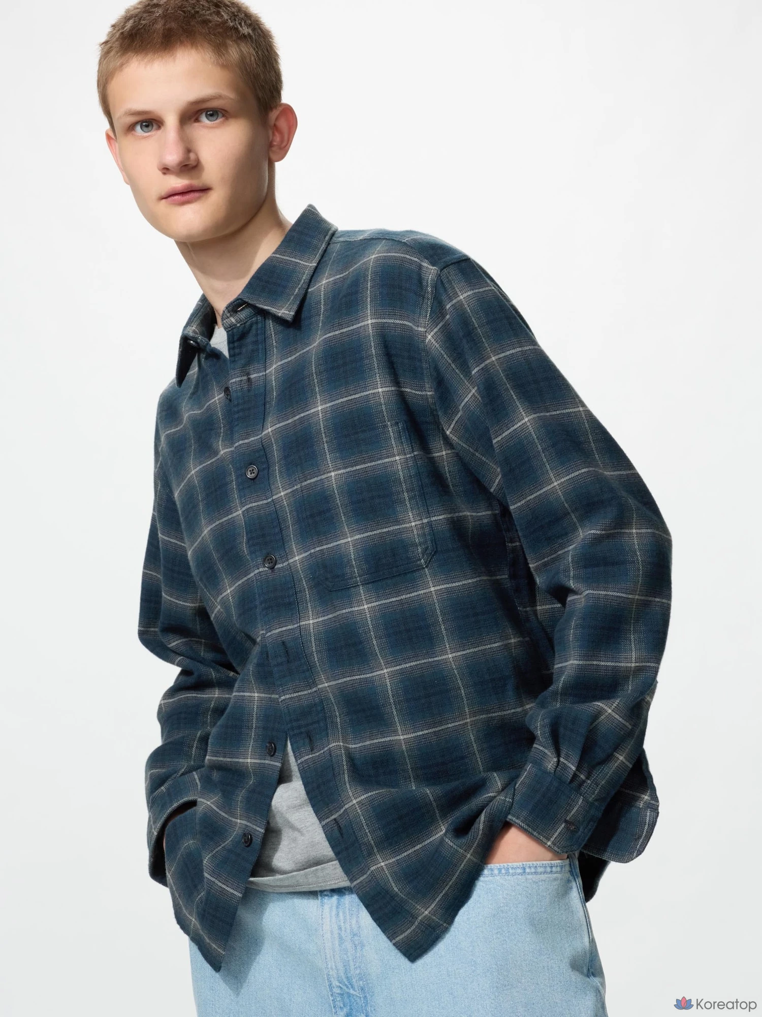 Рубашка фланелевая Uniqlo Flannel Shirt Ombre Check B