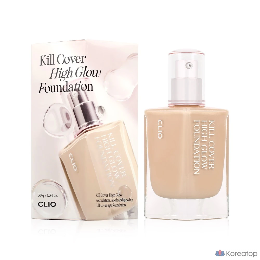 Тональный крем Clio Kill Cover High Glow Foundation, № 2, оттенок Lingerie, 1 шт.