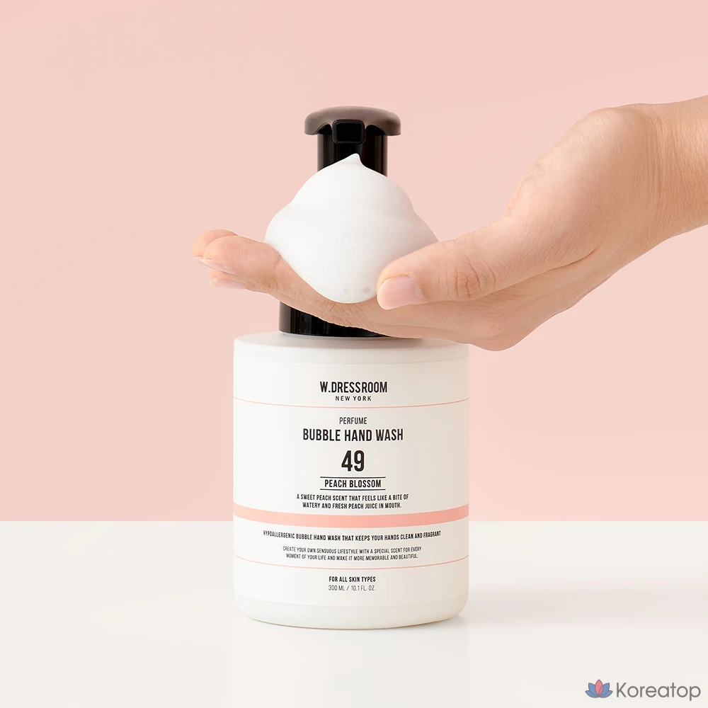 Жидкое мыло для рук W.Dressroom Perfume Bubble Hand Wash со вкусом персикового цветка, 300 мл, 1 шт.