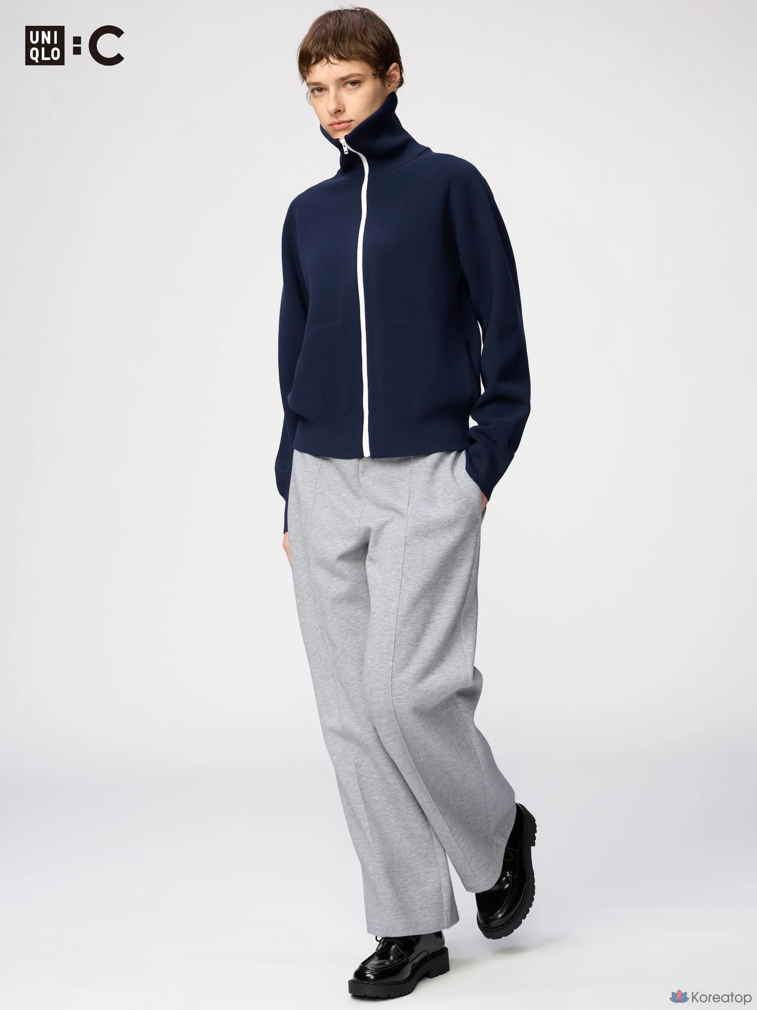 Брюки Uniqlo Sweat Straight Pants, длина ноги 69-72 см