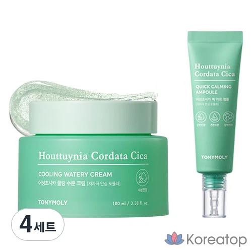 Набор из 2 ампул и крема Tony Moly Eoseongcho Cica, 4 комплекта.