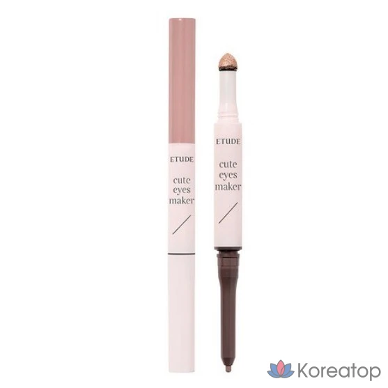 Набор подводки для глаз Etude House Aegyo-sal Maker Liner 0.1g + Glitter 0.5g, персиково-бежевый цвет, 1 шт.