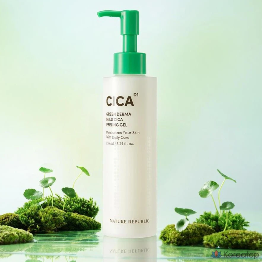 Отшелушивающий гель Nature Republic Green Derma Mild Cica, 155 г, 155 мл, 1 шт., фото 2