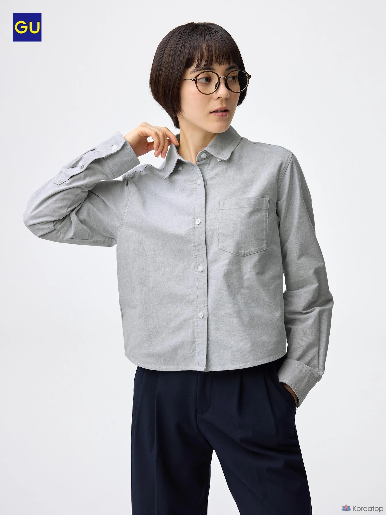 Рубашка Uniqlo GU Oxford Short Sleeve Shirt