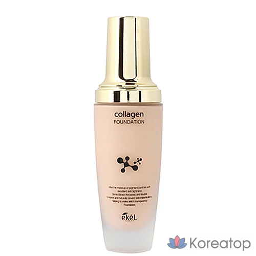 Тональный крем Ekel Collagen Foundation, 50 мл, № 21 Светло-бежевый, фото 3