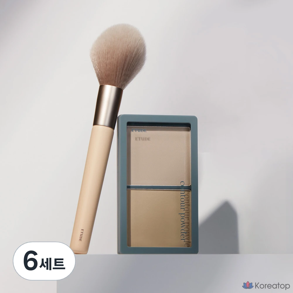 Набор кистей для растушевки теней Etude House Shadow Shading Relighting 5 г (2 вида) + набор кистей для растушевки подбородка: Light On + Tone & Tone, 6 комплектов.