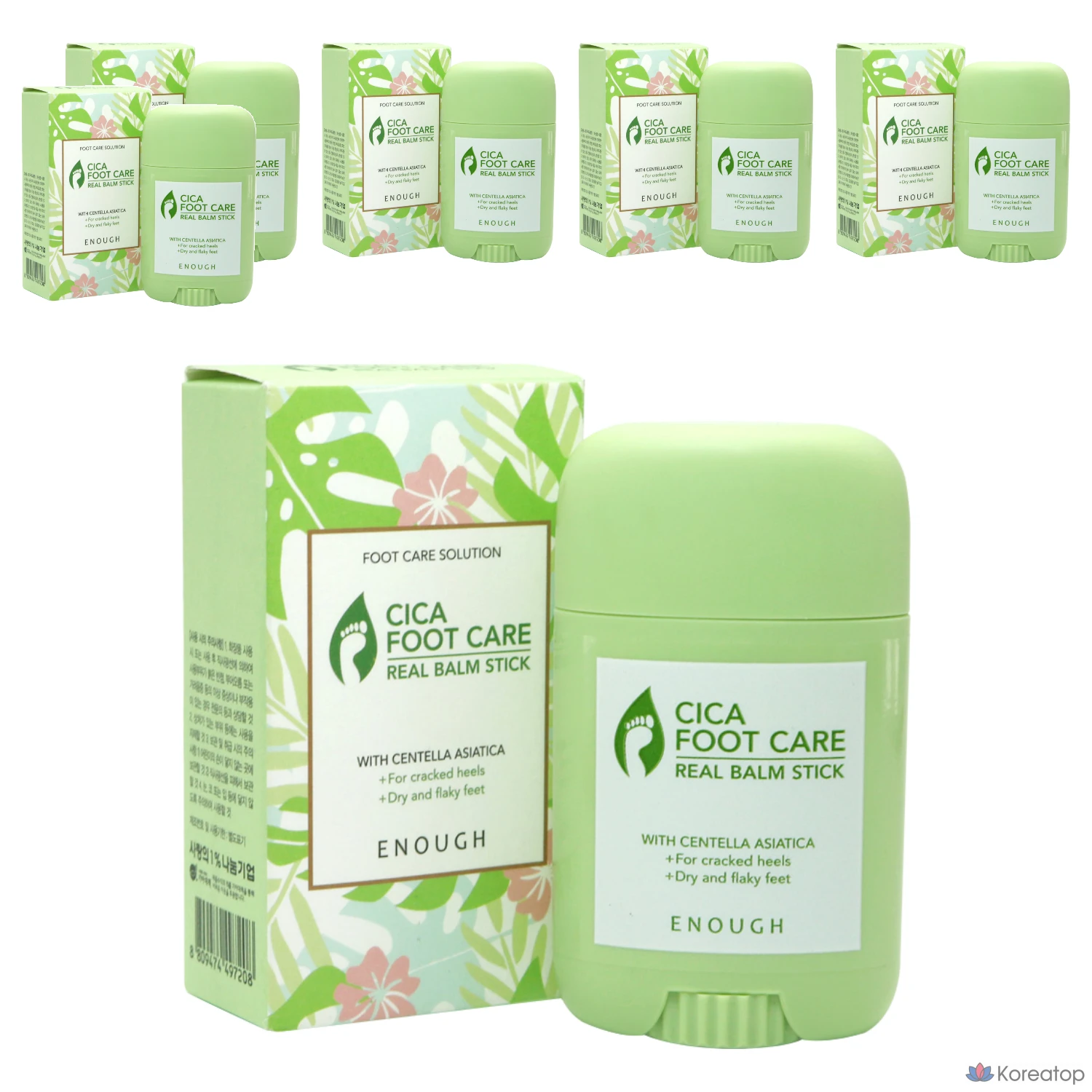 ENOUGH Cica Foot Care Real Balm Stick, 1 упаковка, 6 штук, 20 мл, 20 г