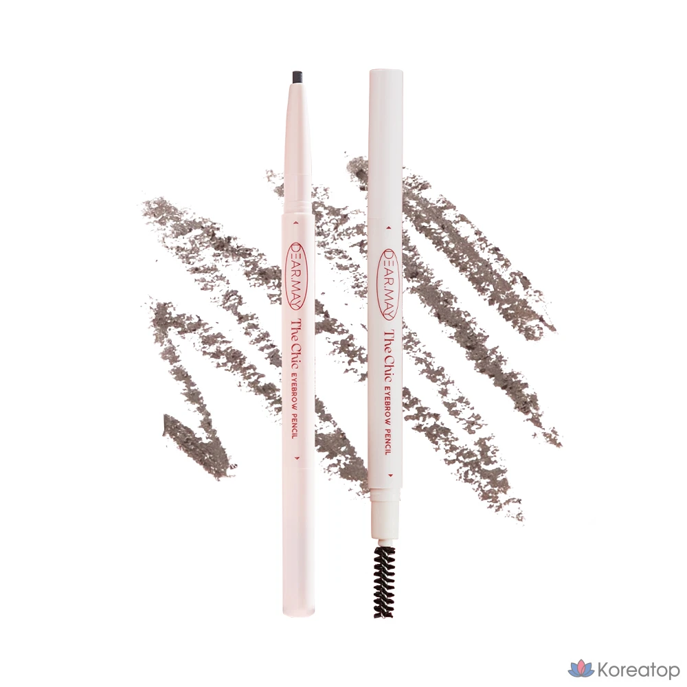 Карандаш для бровей DEARMAY The Chic, 0,18 г, 1 шт., цвет 03, шоколадно-коричневый.