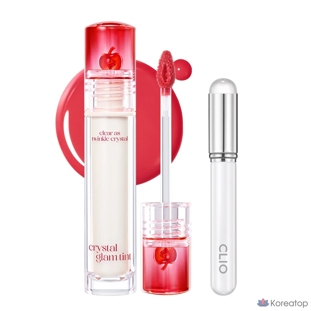 Тинт для губ Clio Crystal Glam + кисточка для губ, 1 шт., 017 Classic Apple